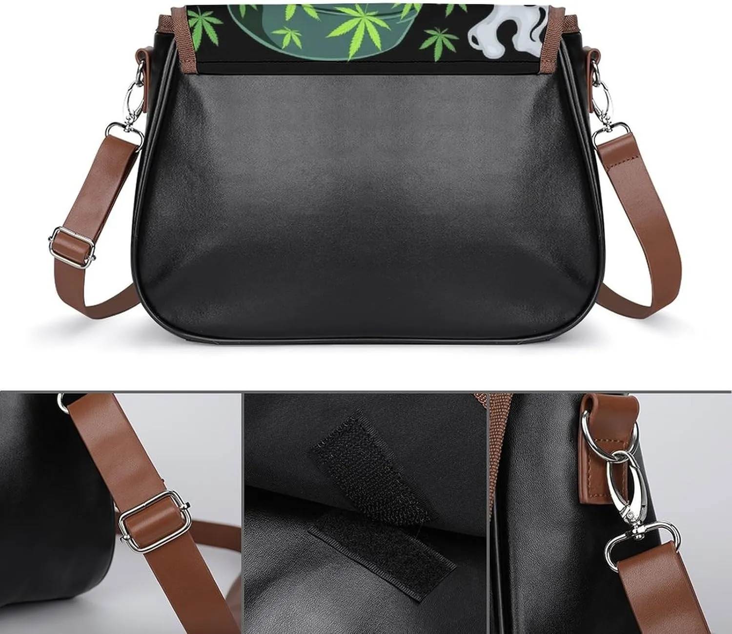 Womens PU Leather Crossbody Bag Lightweight Cellphone Purse Handbags with Adjustable Strap