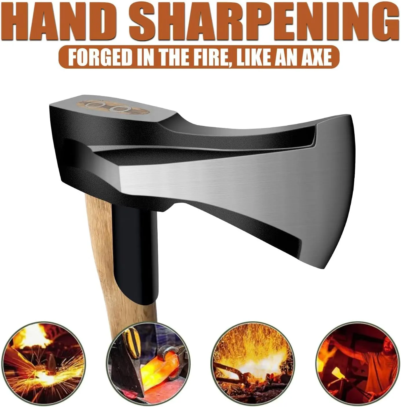 Wood Splitting Axe,Splitting Maul for Firewood,Heavy Duty Axe Forged Carbon Steel, Wooden Handle Chopping Axes (36inch)