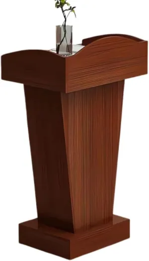 Wooden Podium, Steady Floor Standing Speaking Lectern Stand, Portable Podium Stand Reception Desk, Wood Lecture Podium Pulpit for Churches Classrooms Speeches