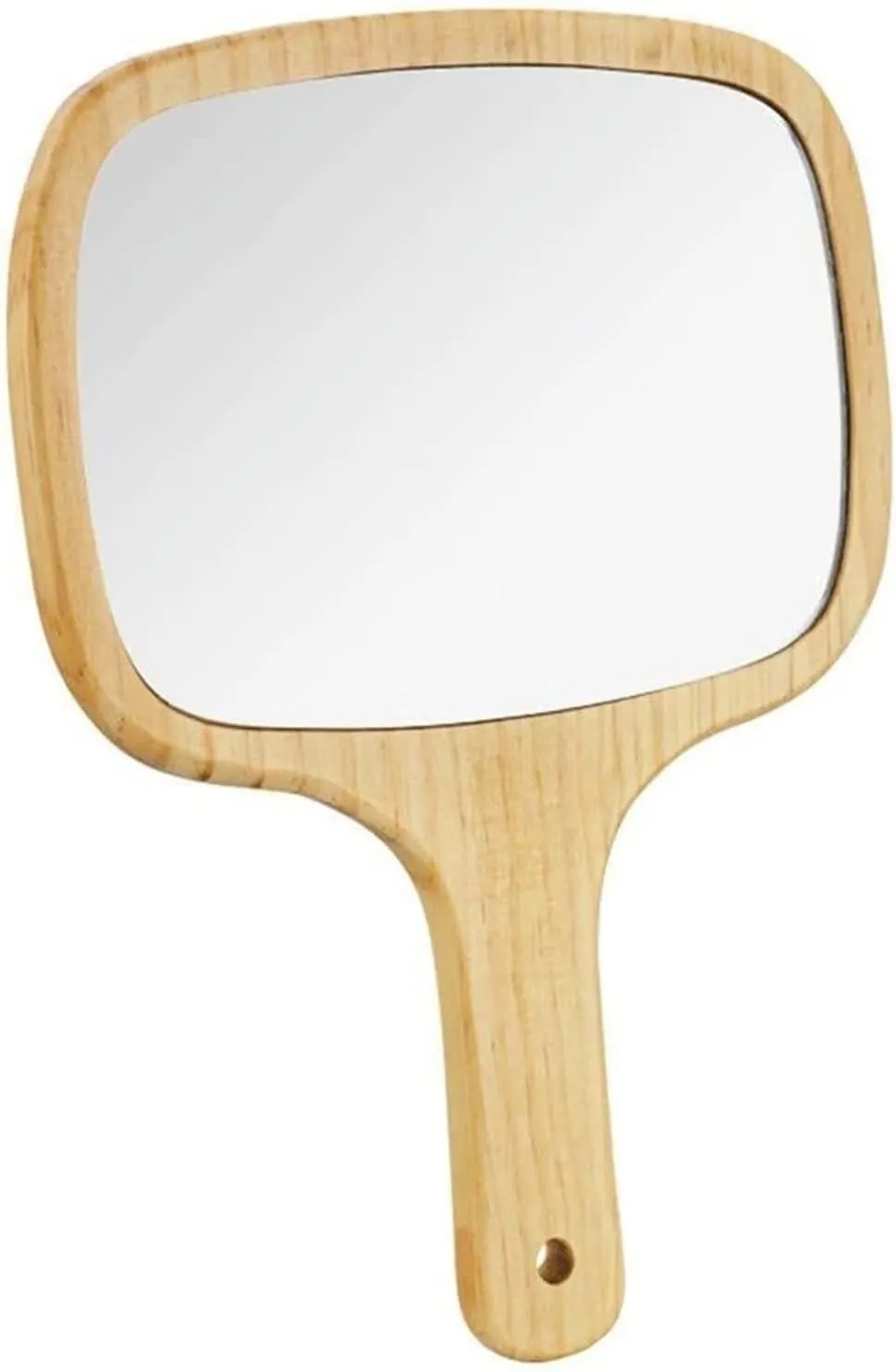 Wooden Princess Mirror, Woman Makeup Mirror, Portable Beauty Can Be Hung Hand-held Mirror Bathroom.