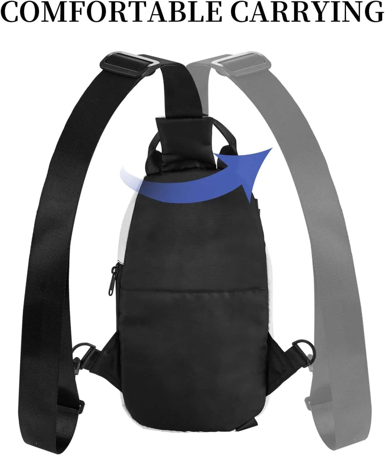 WURTON England Symbols Print Crossbody Backpack Cross Pack Lightweight Sling Bag Travel, Hiking