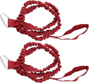 X AUTOHAUX 2pcs 37" Kayak Paddle Leash Elastic Rowing Boat Paddle Leash Safety Tool Stand Up Paddle Board Kayak