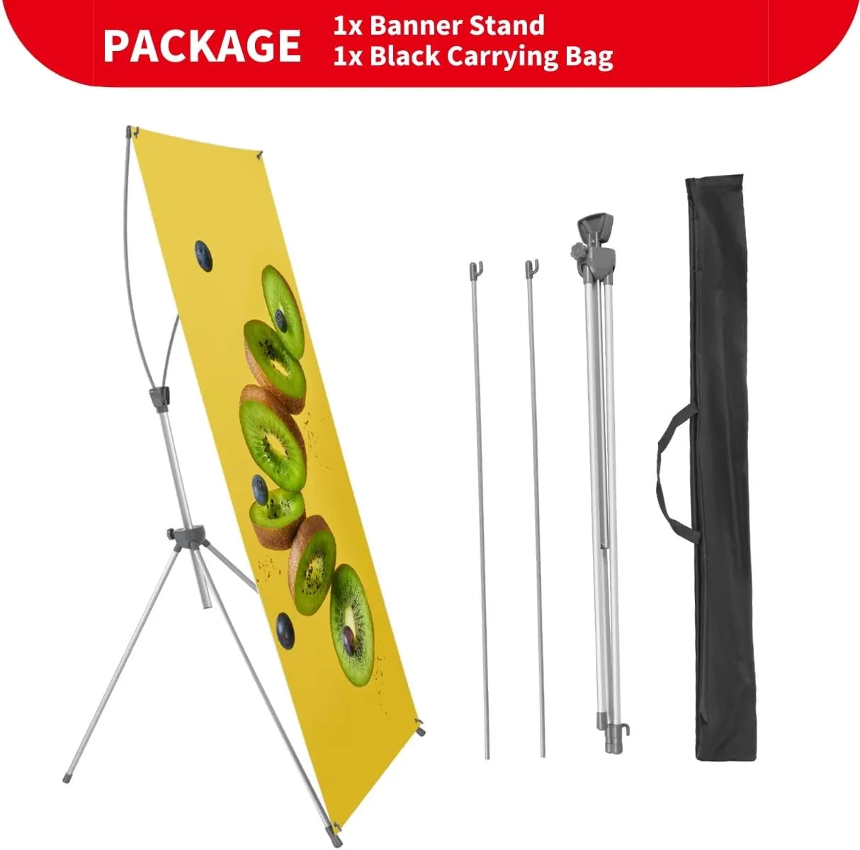 X Banner Stand 36"*78" Perfect for Restaurant and Store Display with Portable Travel Bag (36"*78")