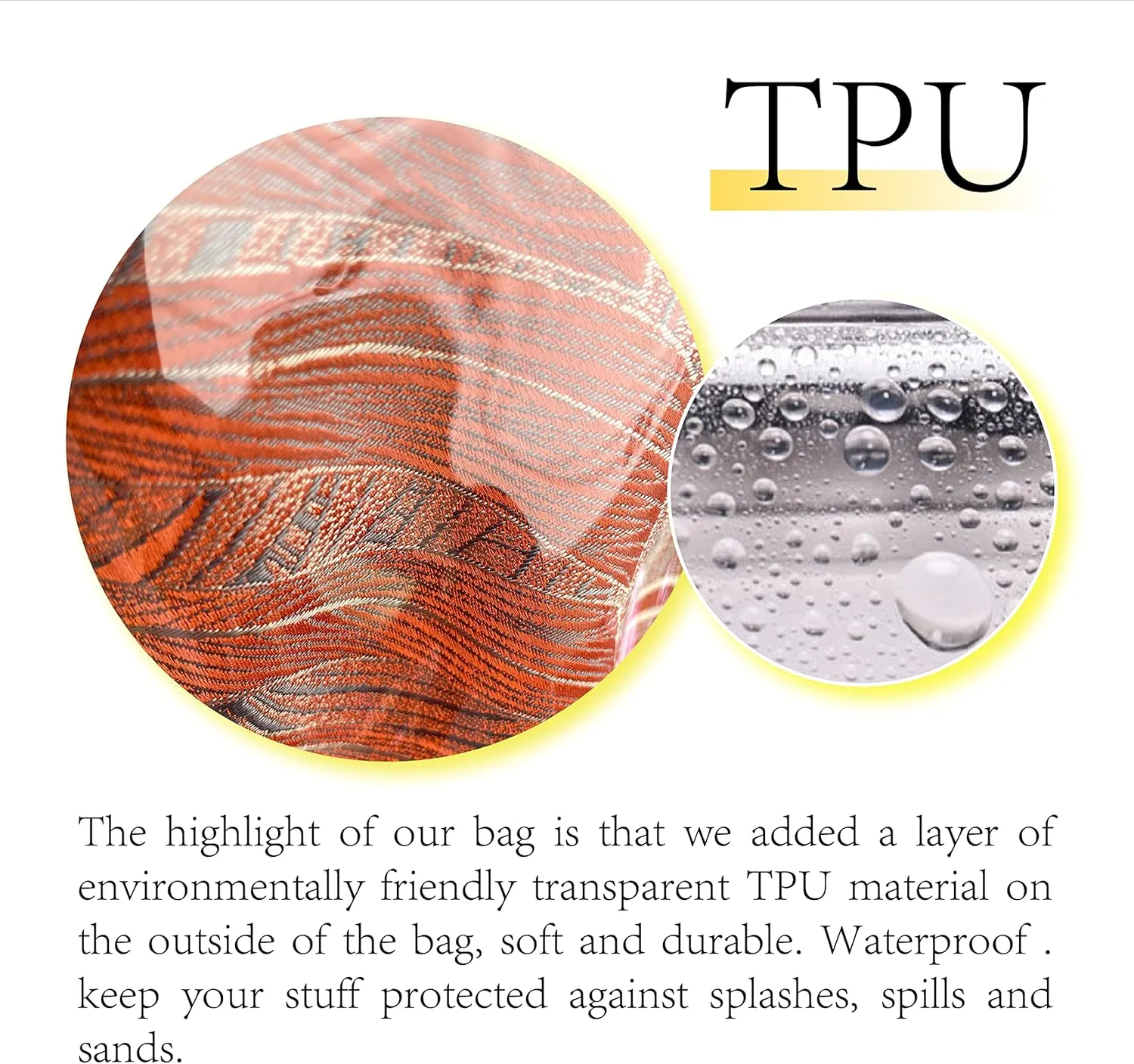 XL-Beach Tote Bag For Women and Swimming Pool Bag. Has External Transparent Waterproof And Sand Proof Layer