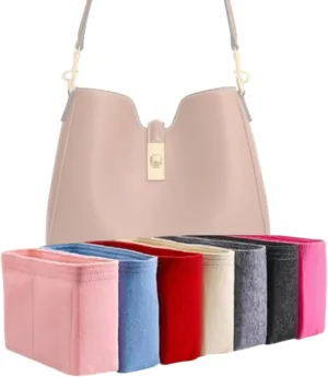 Xoppia Bag Organizer compatible with Celine Small Camille 16 Soft Bag. Felt Insert Liner for Women Handbag. (Brown, Style A: Exposure)