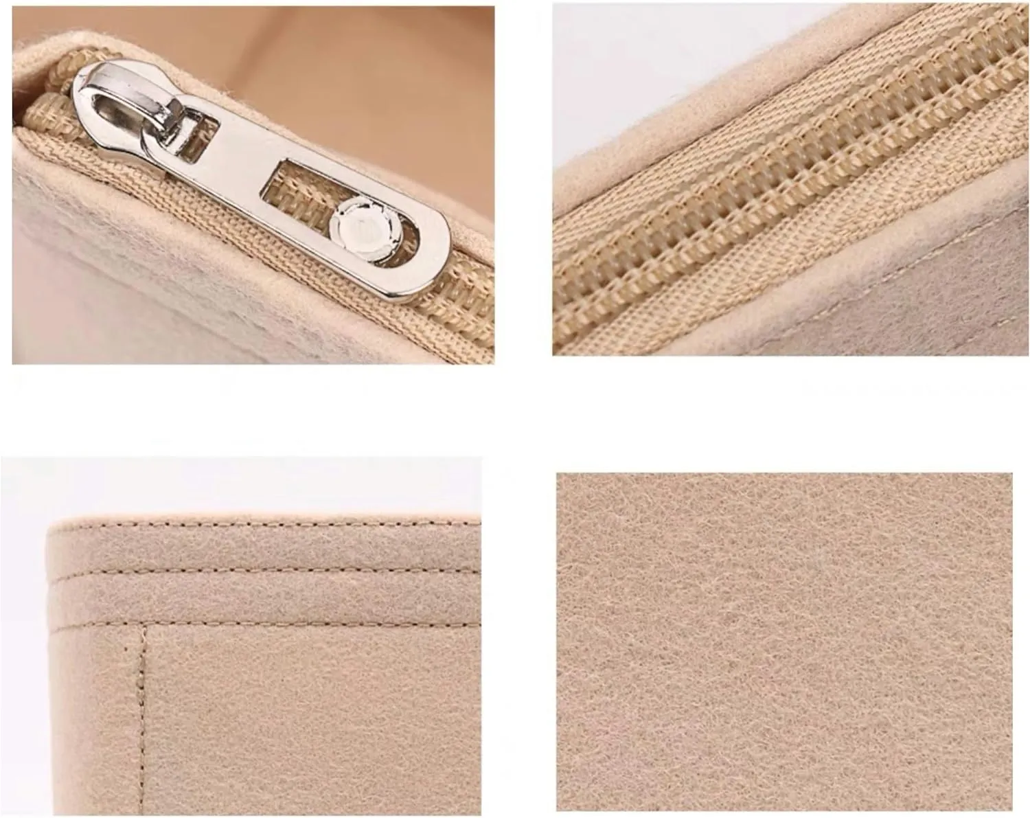 Xoppia Bag Organizer compatible with Celine Small Camille 16 Soft Bag. Felt Insert Liner for Women Handbag. (Brown, Style A: Exposure)