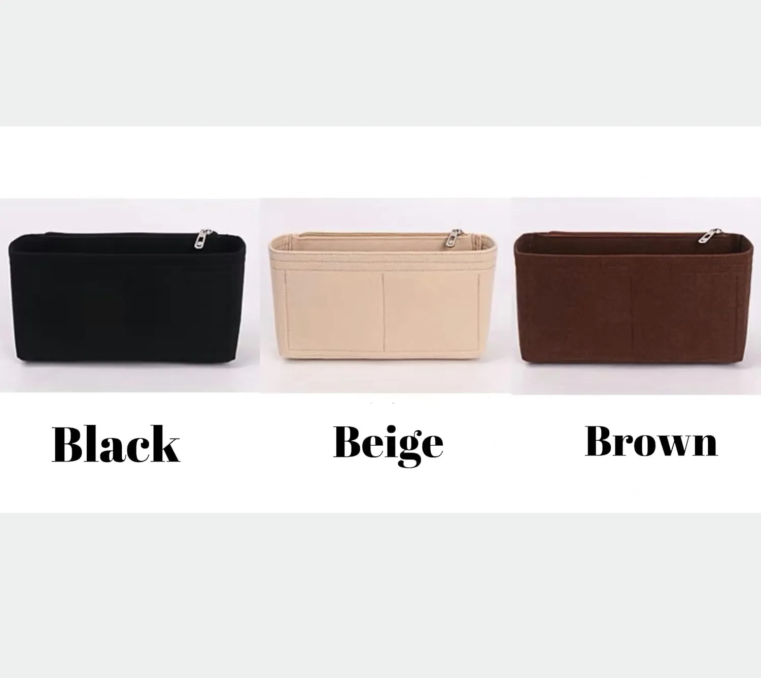 Xoppia Bag Organizer compatible with Celine Small Camille 16 Soft Bag. Felt Insert Liner for Women Handbag. (Brown, Style A: Exposure)