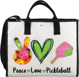 XYANFA Pickleball Cosmetic Bag - Multicolor, Large - Women's Gift - Waterproof, Lightweight, Portable
