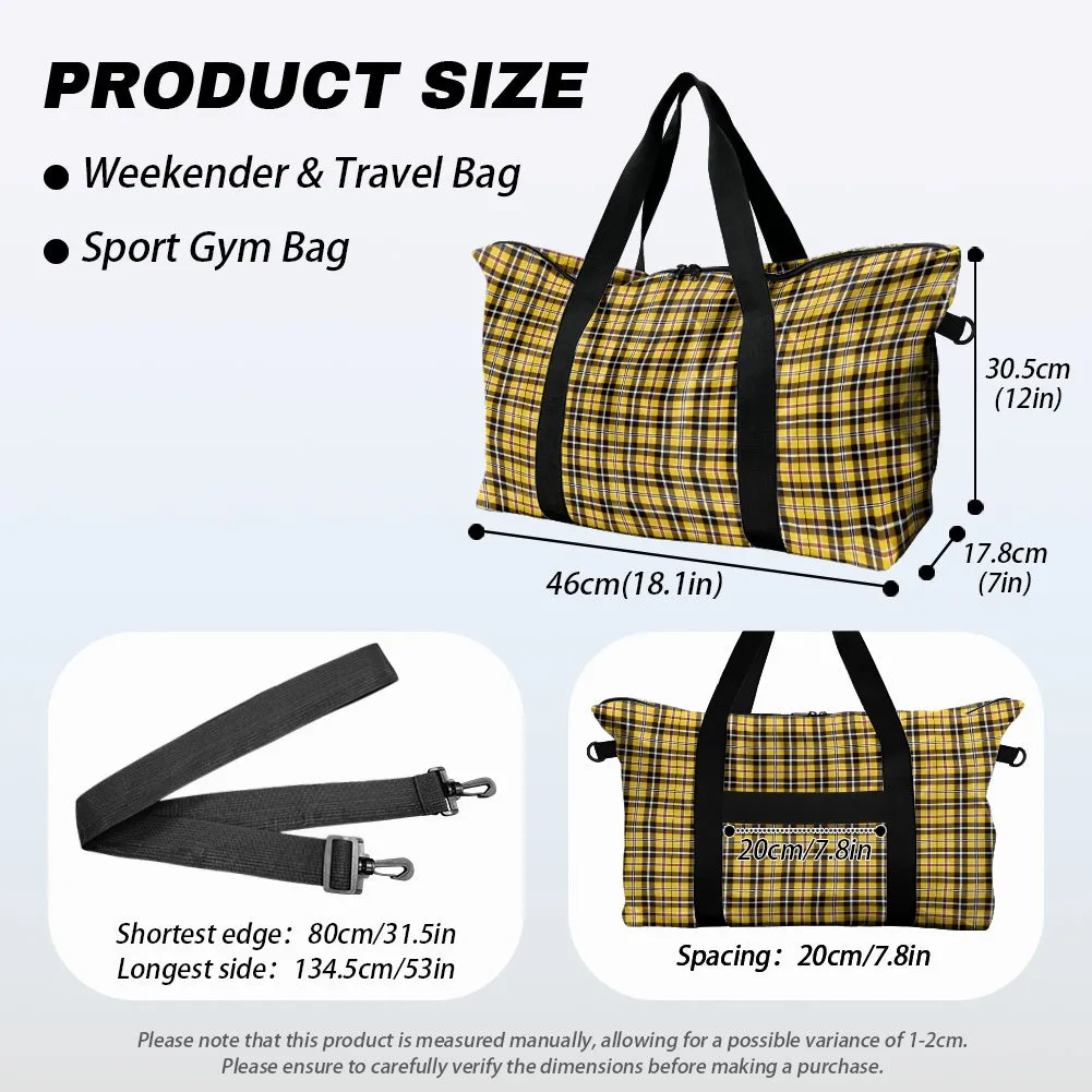 Yellow Plaid Lightweight luggage