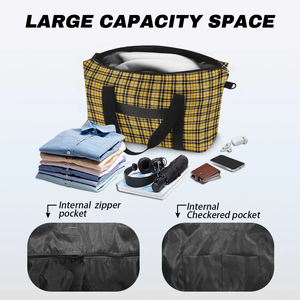 Yellow Plaid Lightweight luggage