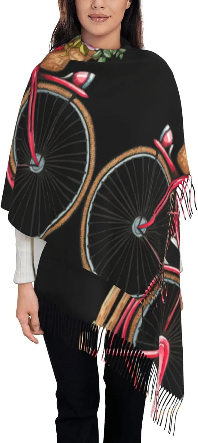 Yellow Sunflowers Exquisite Cashmere Tassel Scarf And Shawl Wraps Lightweight Fashion Scarf Presents For Ladies