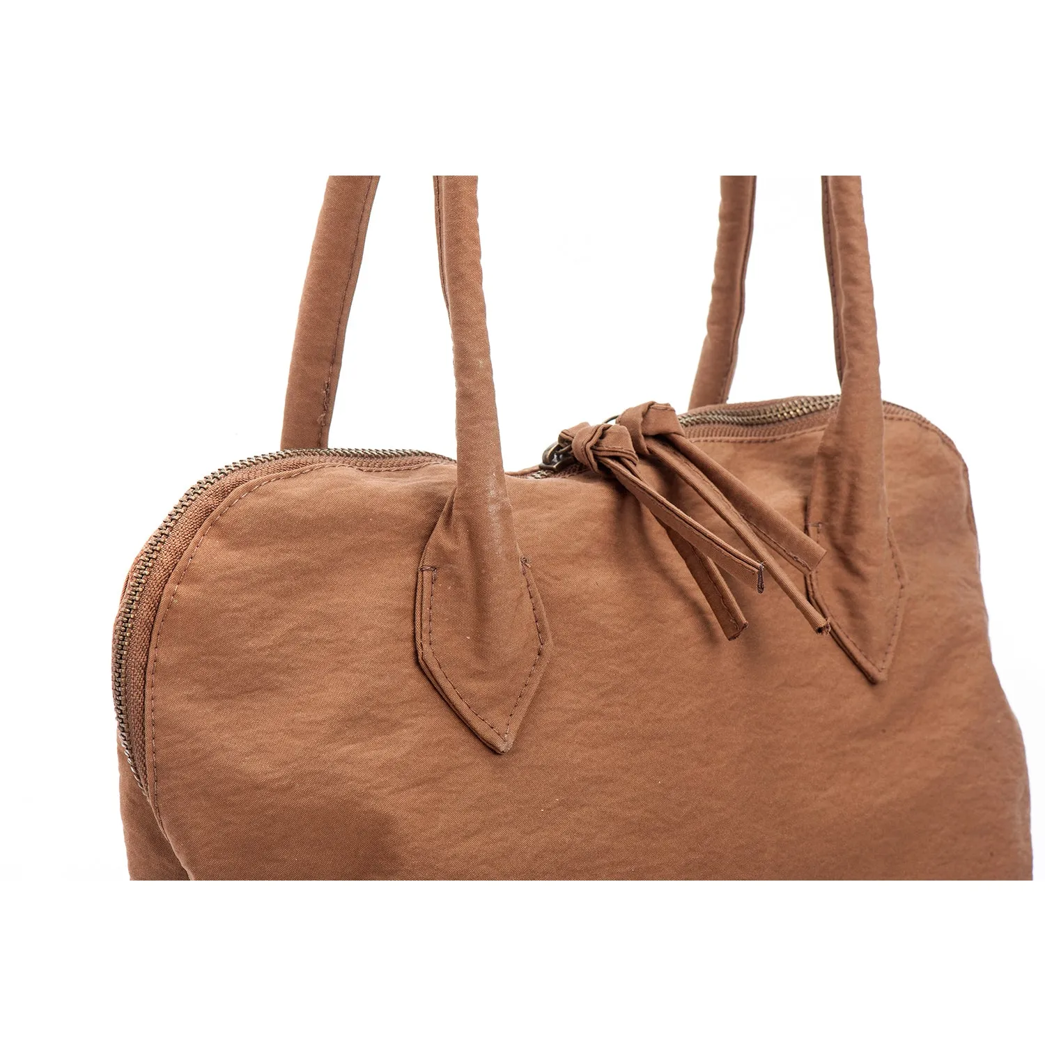 YOKO Coffee Brown Vegan Lightweight Fabric Bag