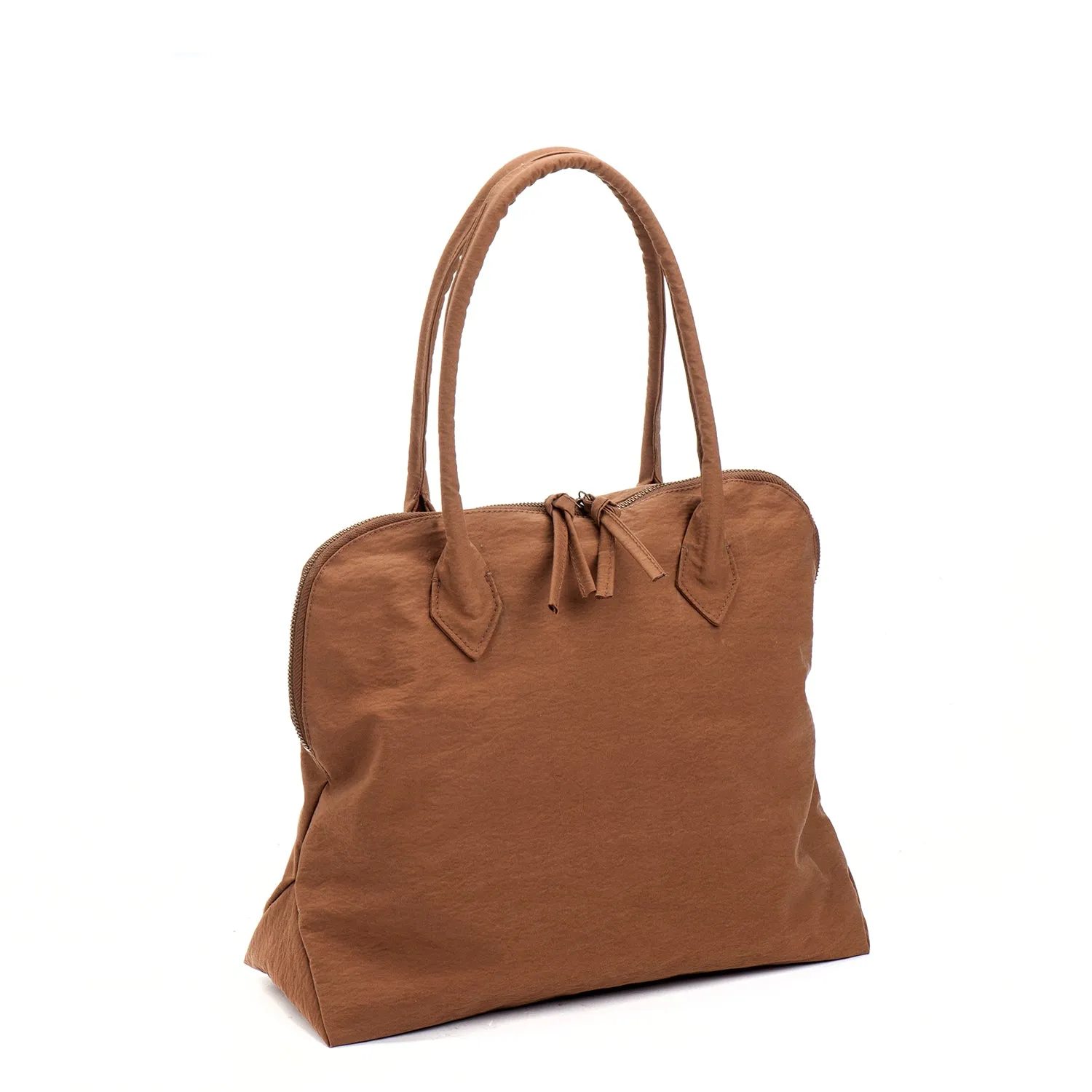 YOKO Coffee Brown Vegan Lightweight Fabric Bag