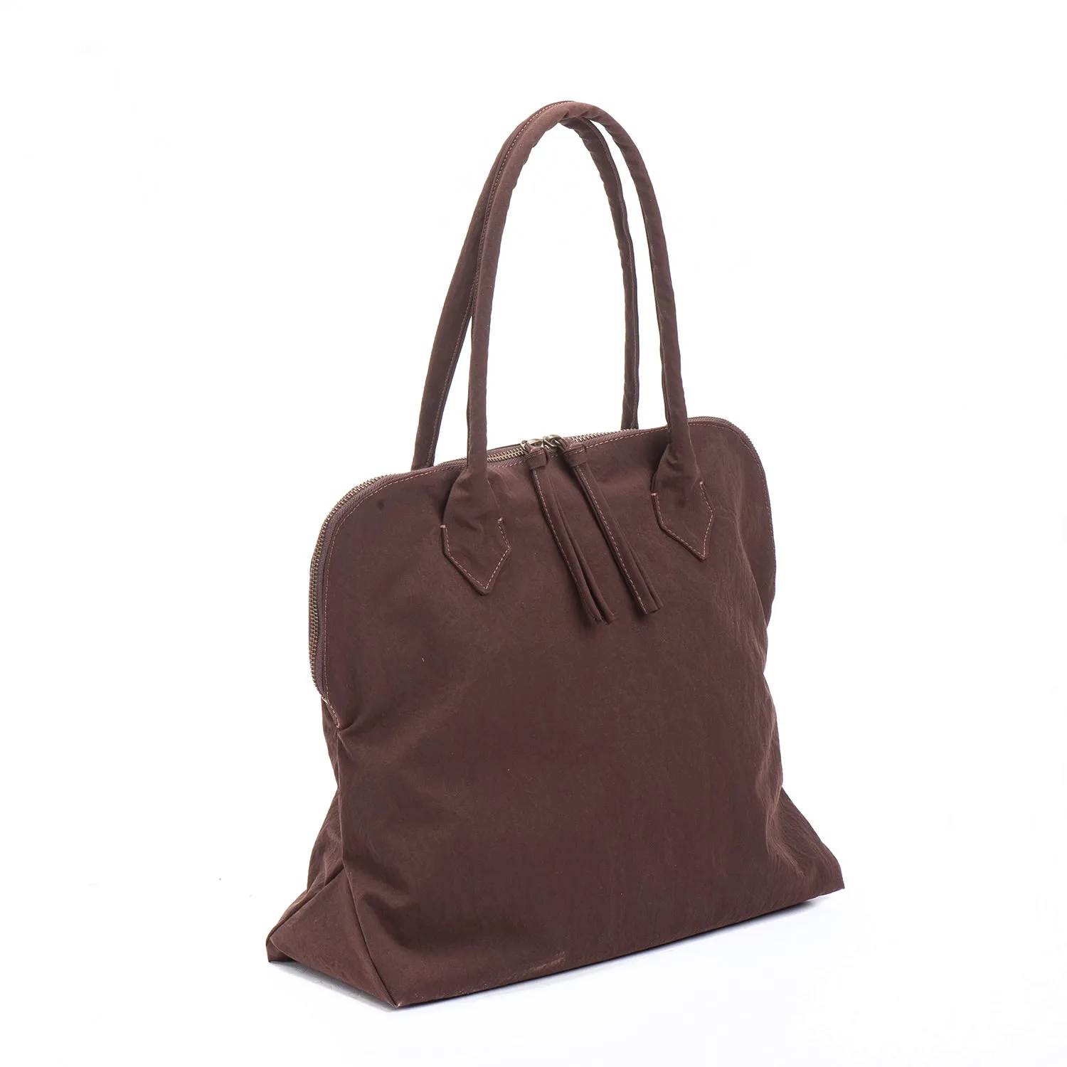 YOKO Dark Brown Vegan Lightweight Fabric Bag