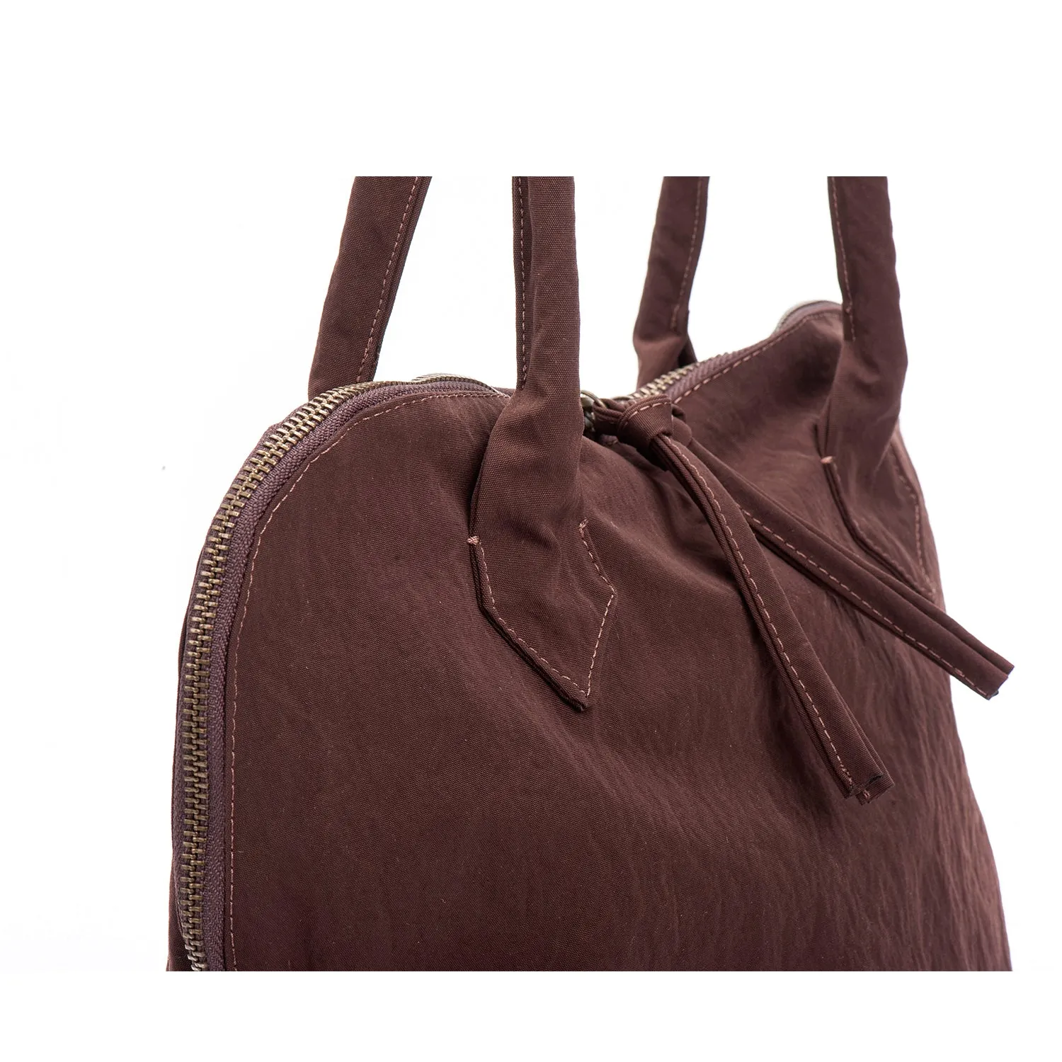 YOKO Dark Brown Vegan Lightweight Fabric Bag