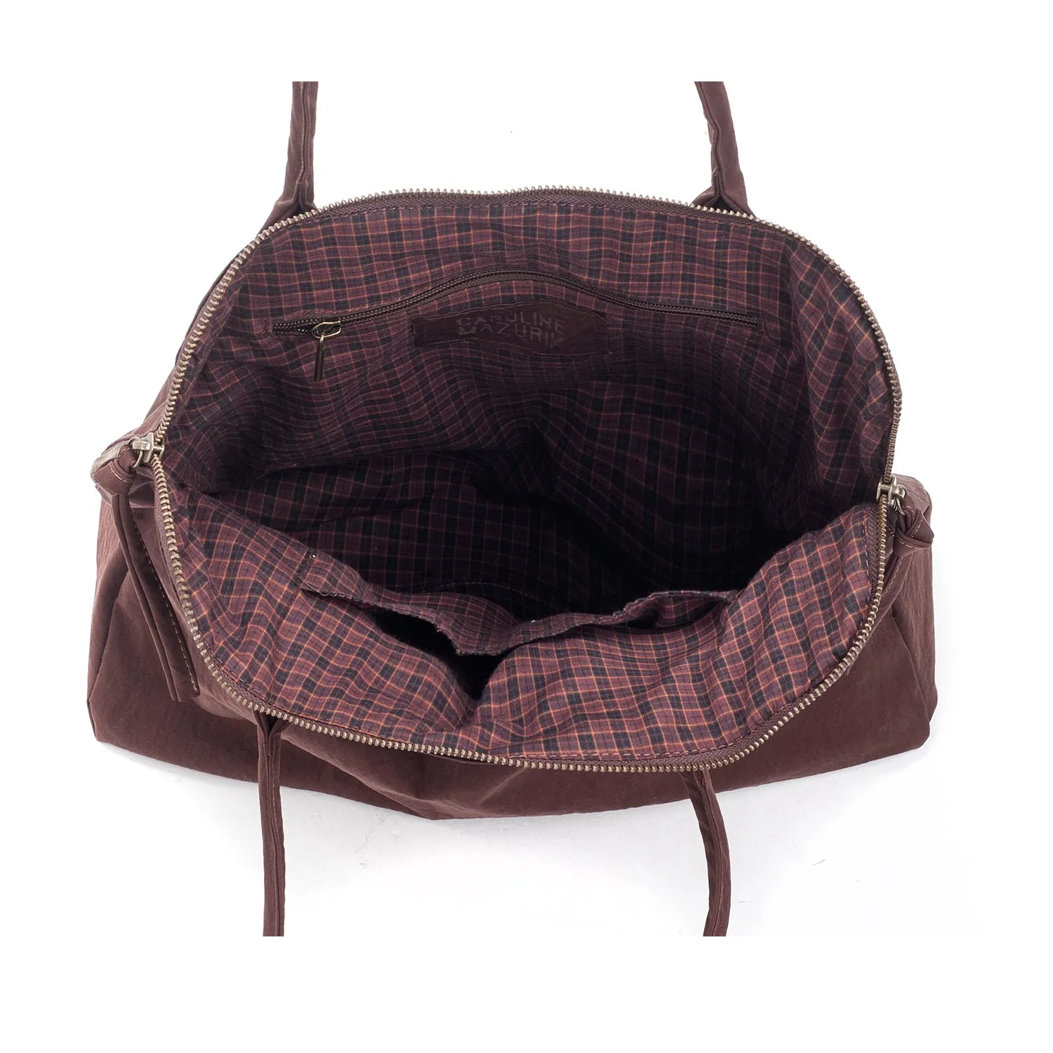 YOKO Dark Brown Vegan Lightweight Fabric Bag