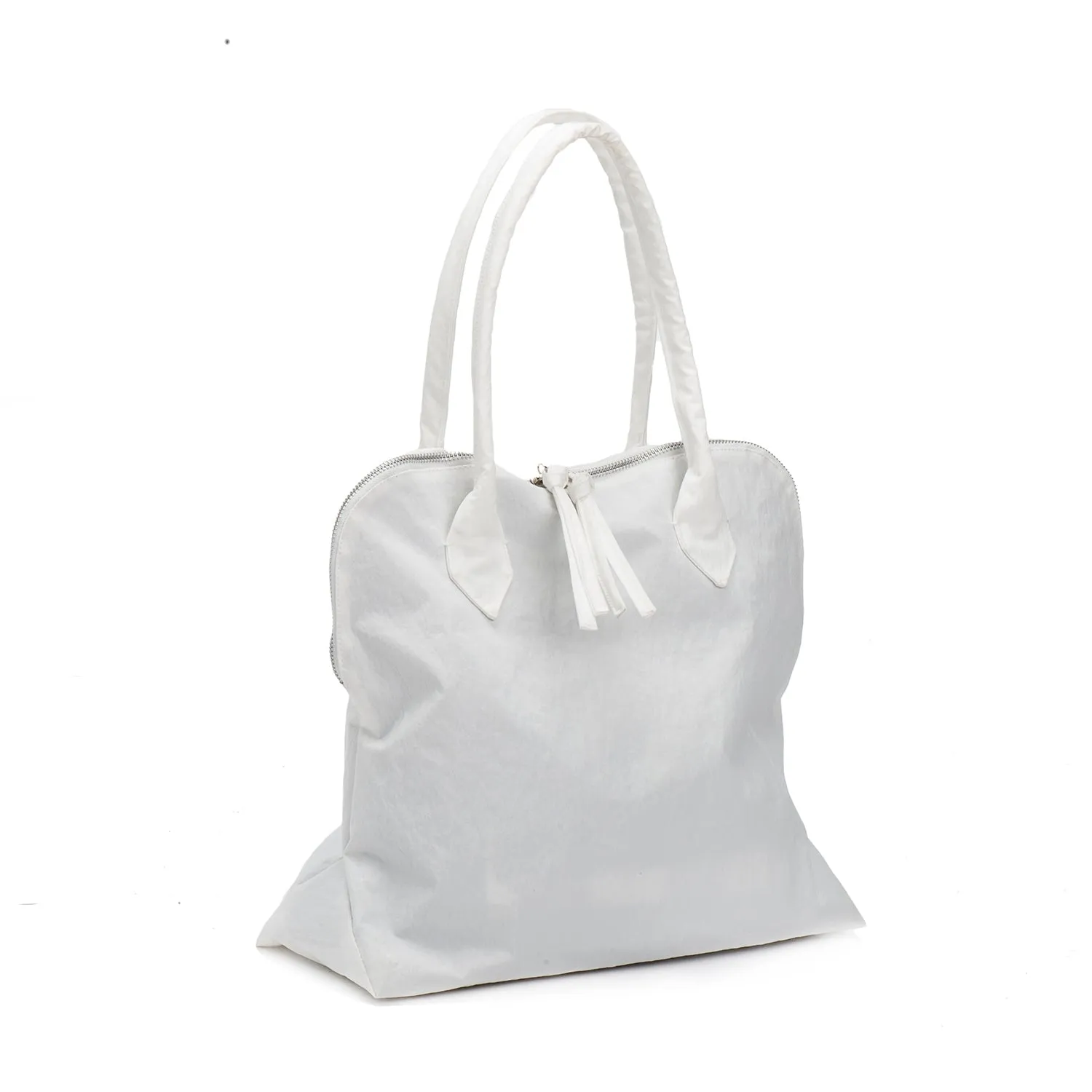 YOKO White Vegan Lightweight Fabric Bag