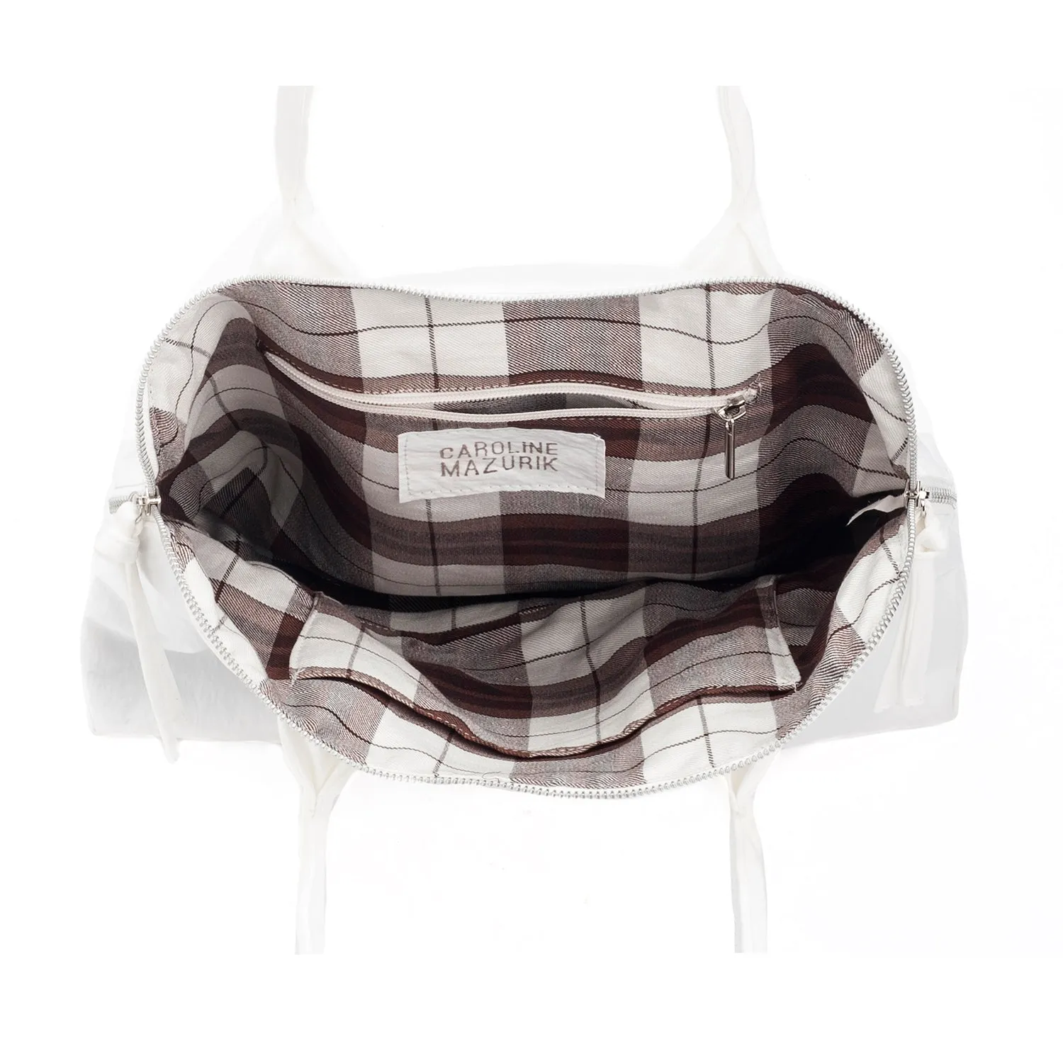 YOKO White Vegan Lightweight Fabric Bag