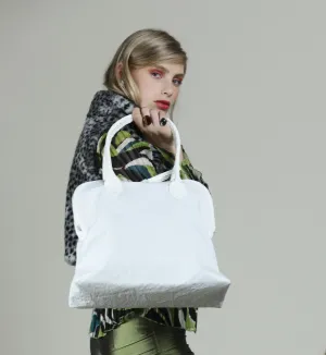YOKO White Vegan Lightweight Fabric Bag