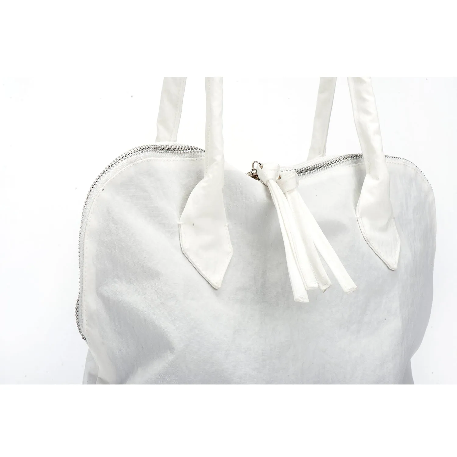 YOKO White Vegan Lightweight Fabric Bag