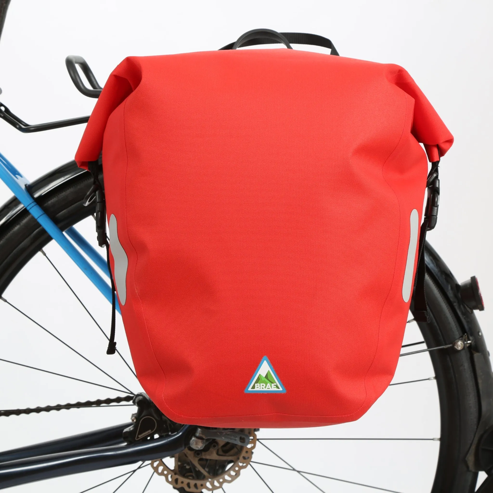 Yonder 25L Waterproof Pannier Bag - Red - Brae Cycling