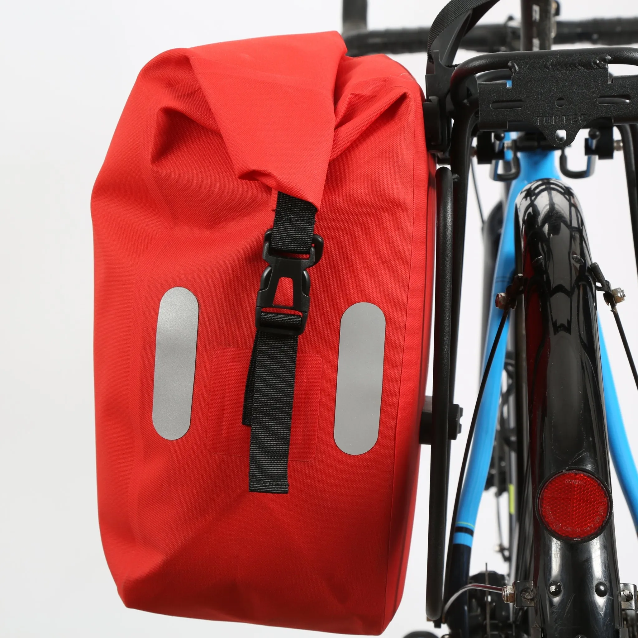 Yonder 25L Waterproof Pannier Bag - Red - Brae Cycling