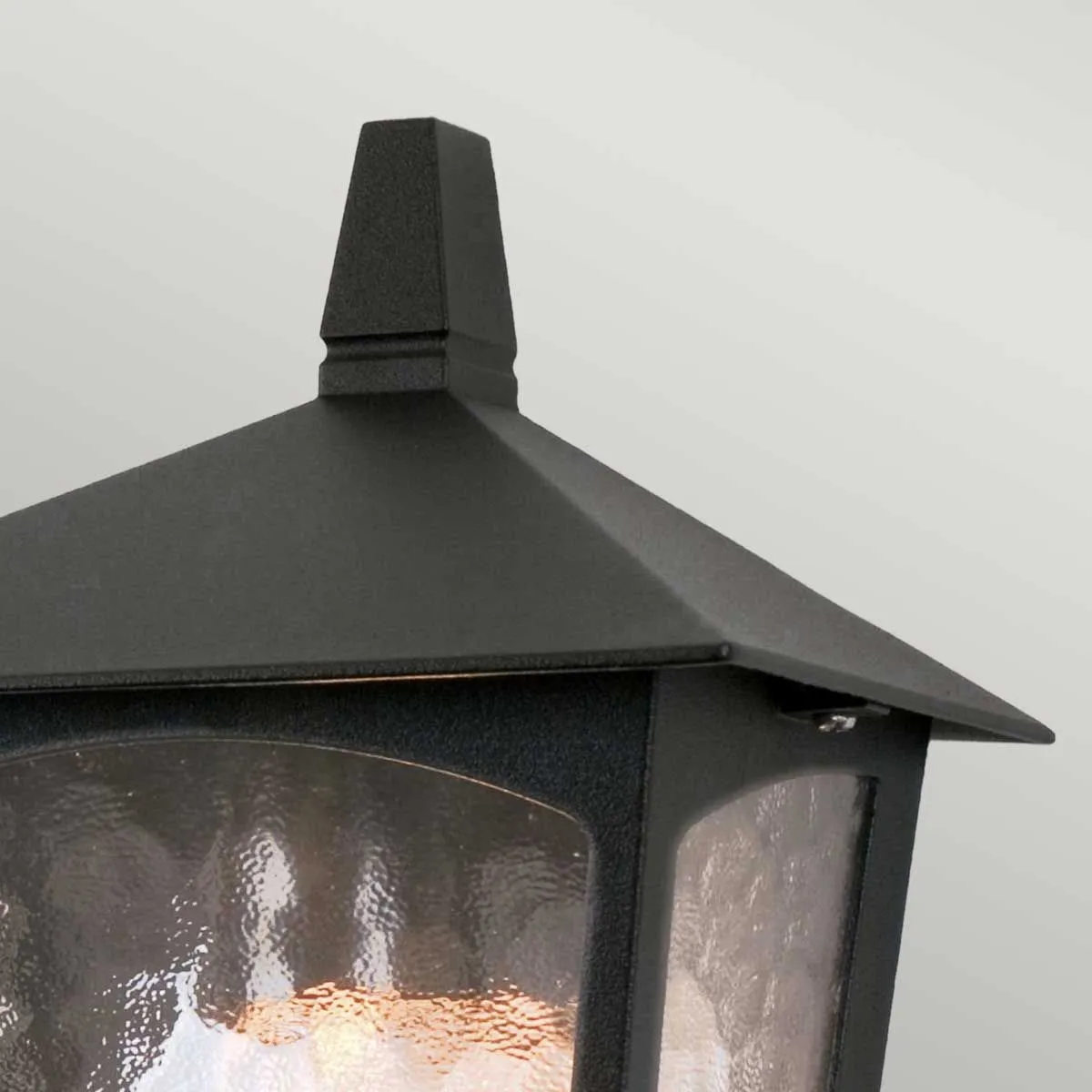 York 1 Light Flush Lantern | Black