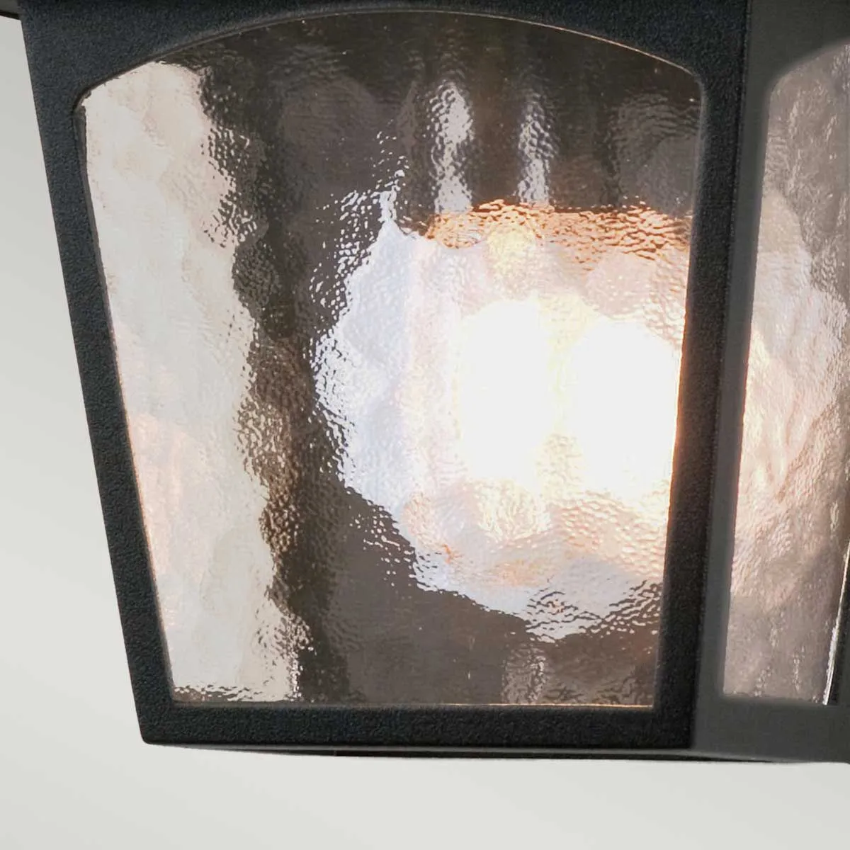 York 1 Light Flush Lantern | Black