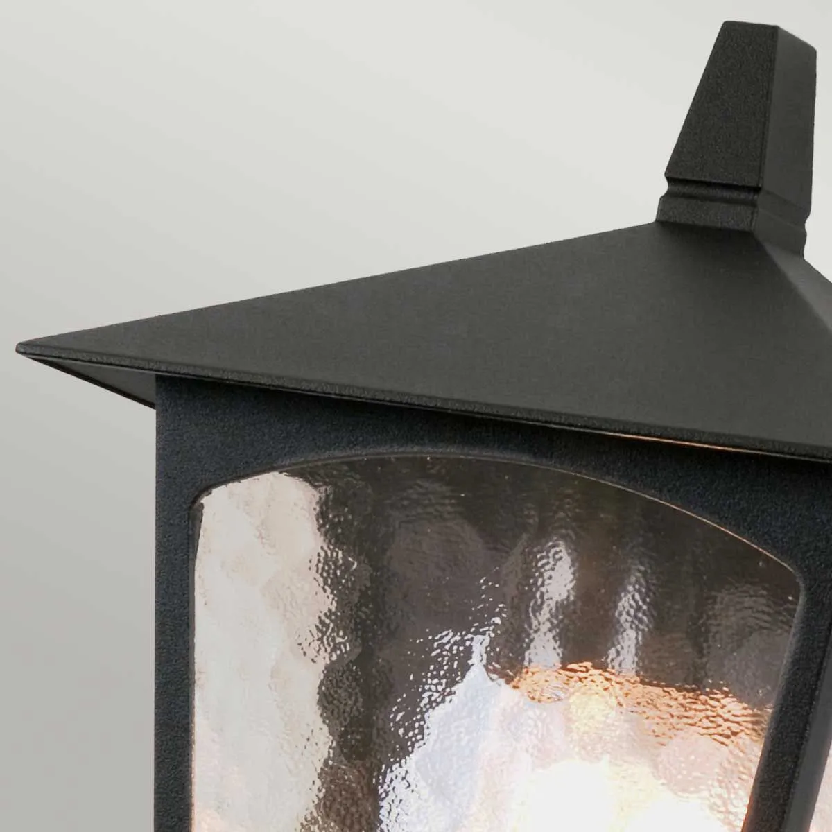 York 1 Light Flush Lantern | Black