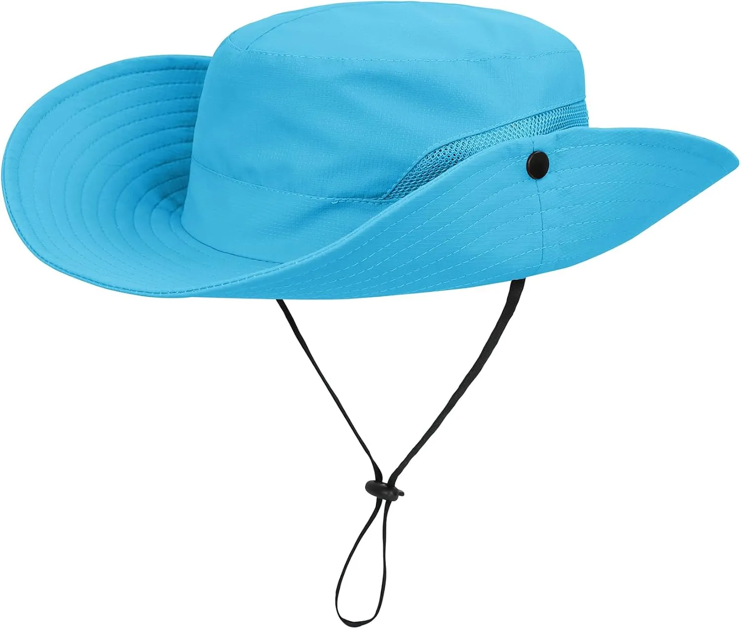 Zando Kids Bucket Hat Girls Sun Hat with Ponytail Hole UPF 50 Outdoor Hat Wide Brim Beach Summer Cap for Kids Ags 4-12