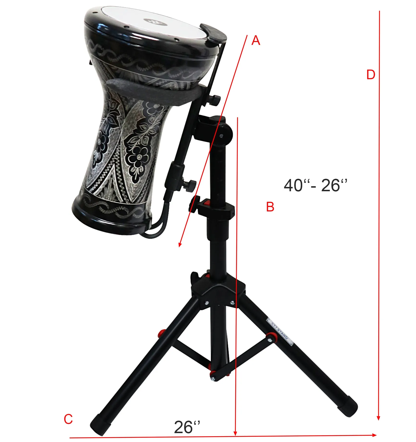 Zaza Percussion- Darbuka Foldable Aluminum Stand -Blemish