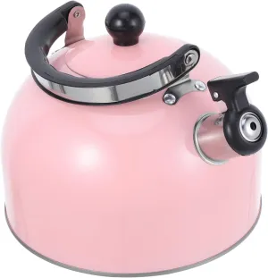 Zerodeko Stainless Steel Whistling Kettle Handle Teapot for Stovetop for Home Dorm Camping Travel Use Efficient Heating for Tea