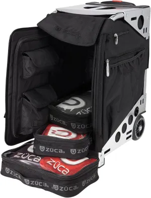 ZUCA Cornhole Pro Bag & Frame - Lightweight Suitcase Carry Luggage, FAA-Compliant Aluminum Frame with Telescoping Handle, Shock-Absorbing Wheels & Water-Resistant Insert Bag, 300 lbs Capacity