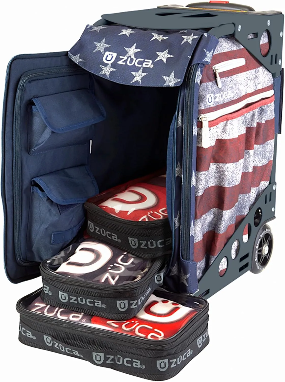 ZUCA Cornhole Pro Bag & Frame - Lightweight Suitcase Carry Luggage, FAA-Compliant Aluminum Frame with Telescoping Handle, Shock-Absorbing Wheels & Water-Resistant Insert Bag, 300 lbs Capacity
