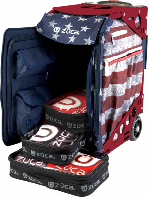 ZUCA Cornhole Pro Bag & Frame - Lightweight Suitcase Carry Luggage, FAA-Compliant Aluminum Frame with Telescoping Handle, Shock-Absorbing Wheels & Water-Resistant Insert Bag, 300 lbs Capacity